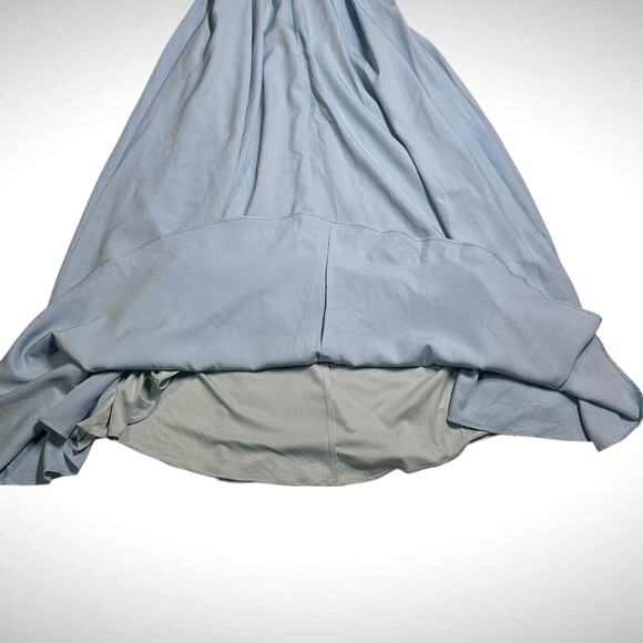 Mac Duggal Ieena Beaded Cap Sleeve V-Neck A Line Gown Dress Size 14 French‎ Blue - Picture 14 of 14